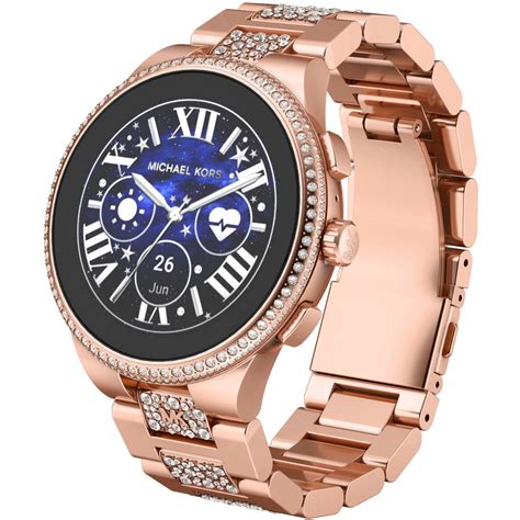 what features michael kors smartwatch rose gold|michael kors smartwatch gen 6.